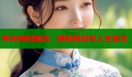 布衣神相国语：神秘预测与人生指引