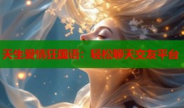 天生爱情狂国语：轻松聊天交友平台