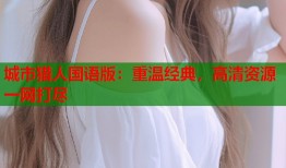 城市猎人国语版：重温经典，高清资源一网打尽