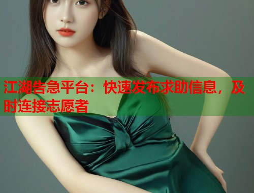 江湖告急平台：快速发布求助信息，及时连接志愿者