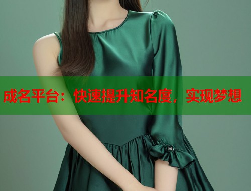成名平台：快速提升知名度，实现梦想